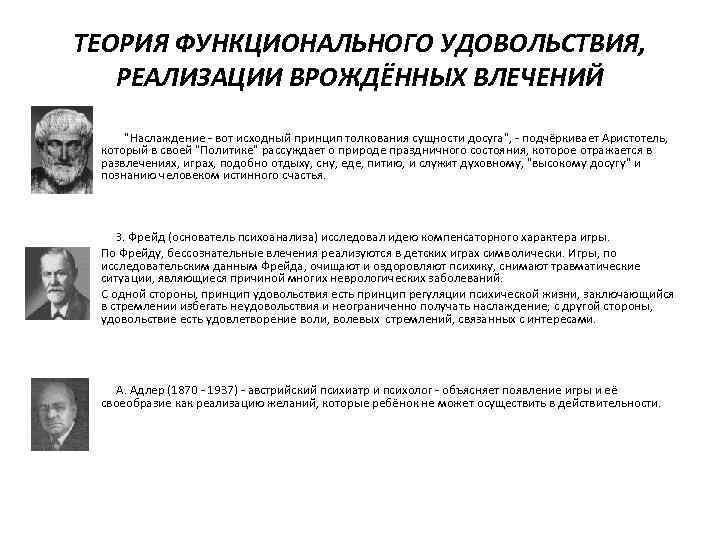 Теория реализации. Теория функционального удовольствия, реализации врождённых влечений. Теория «функционального удовольствия» к. Бюлера.. Теория влечений. «Теория функционального удовольствия» недостатки.