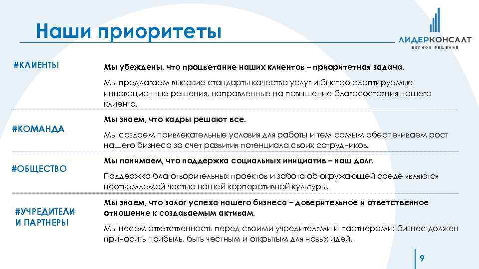 Система приоритетов при поступлении. Приоритеты в работе. Приоритеты компании.