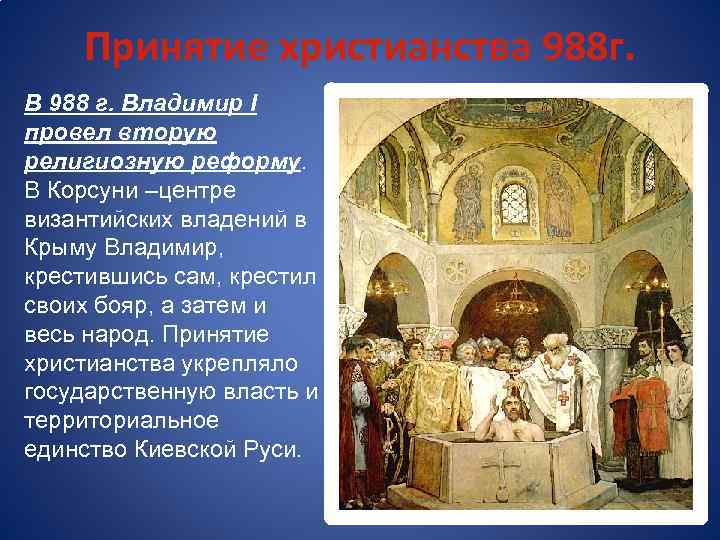 Причина выбора восточного христианства. Принятие христианства в 988 г.. Христианизация Руси в 988г. (Владимир Святой).. Принятие христианства в Киевской Руси презентация. Владимир 1 принятие христианства.