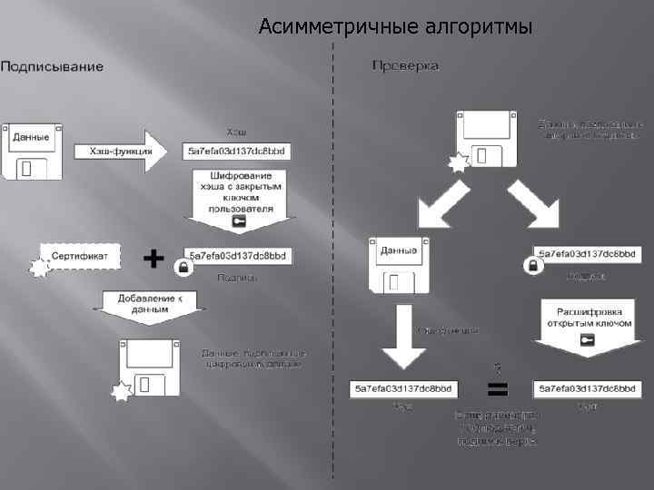 Какие алгоритмы асимметричной криптографии могут использоваться в схеме электронной подписи