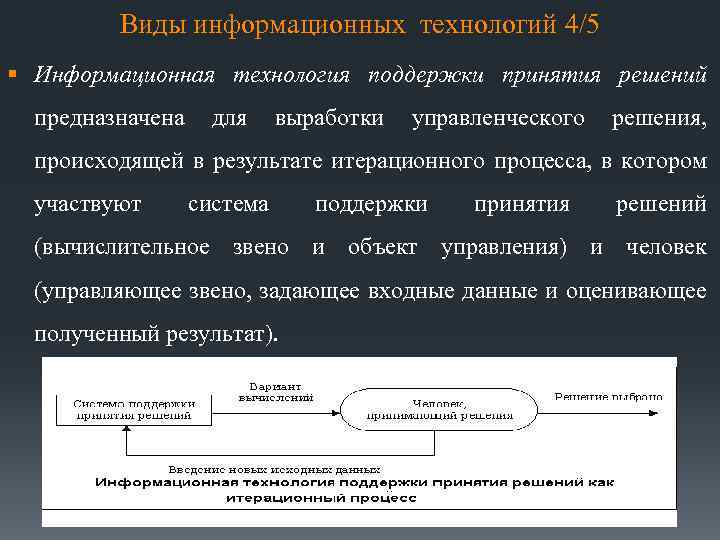 Процесс направленный. Информационная технология поддержки принятия решений. Виды информационных технологий ИТ поддержки принятия решения. ИТ поддержки принятия решений предназначены для. Информационные технологии принятия управленческих решений.