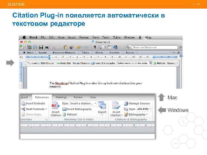 | 113 Citation Plug-in появляется автоматически в текстовом редакторе Mac Windows 