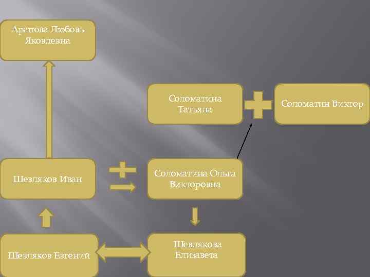 Арапова Любовь Яковлевна Соломатина Татьяна Шевляков Иван Шевляков Евгений Соломатина Ольга Викторовна Шевлякова Елизавета