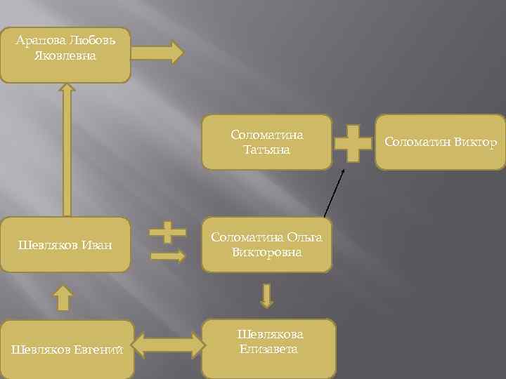 Арапова Любовь Яковлевна Соломатина Татьяна Шевляков Иван Шевляков Евгений Соломатина Ольга Викторовна Шевлякова Елизавета