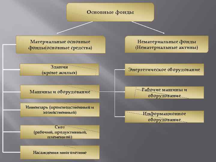 Нематериальные активы входят в основные средства. Материальные и нематериальные основные фонды.