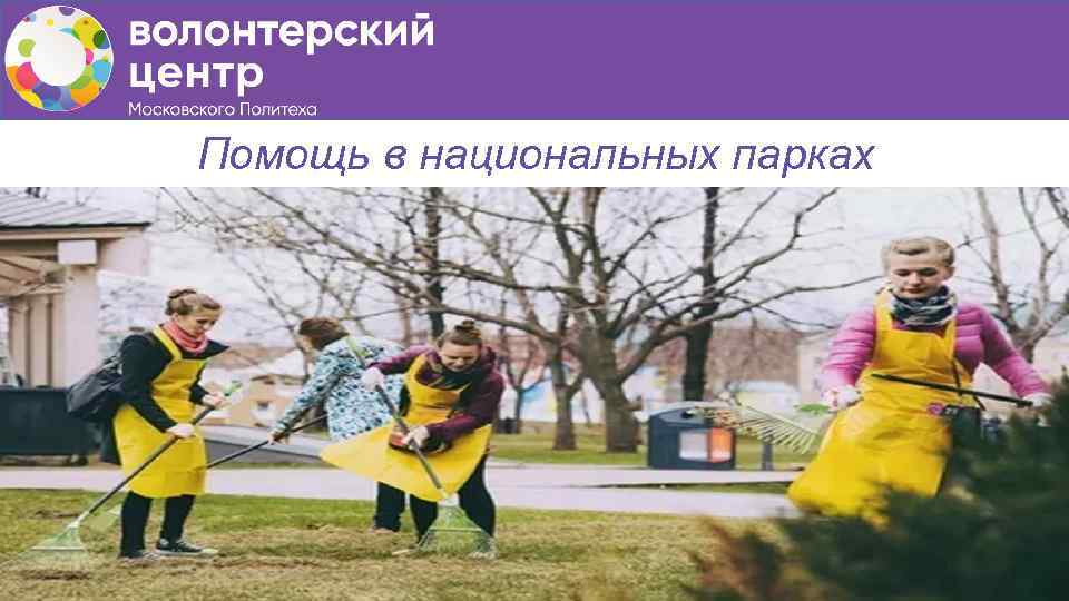 Помощь в национальных парках 