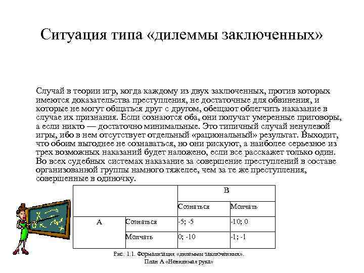 Ситуация типа «дилеммы заключенных» Случай в теории игр, когда каждому из двух заключенных, против