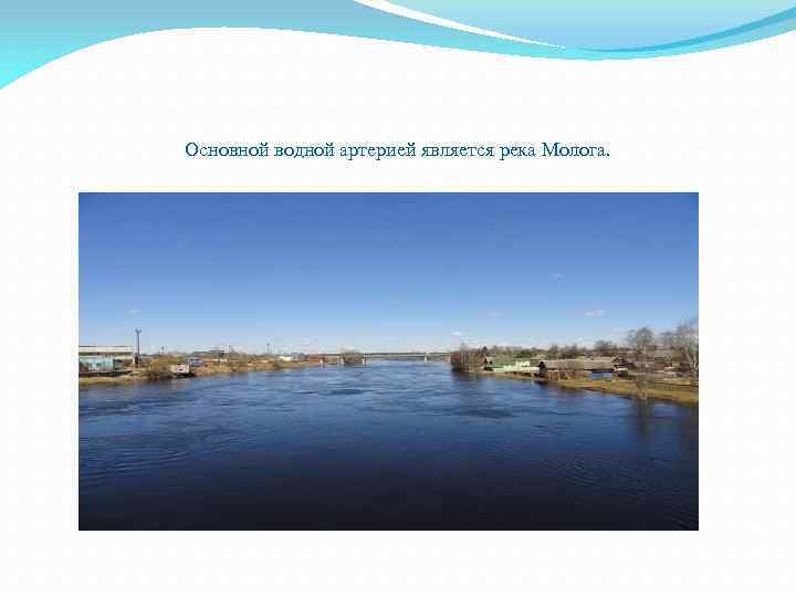 Основной водной артерией является река Молога. 