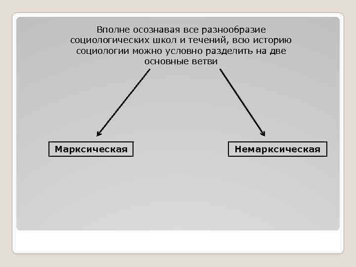 Вполне осознавая все разнообразие социологических школ и течений, всю историю социологии можно условно разделить