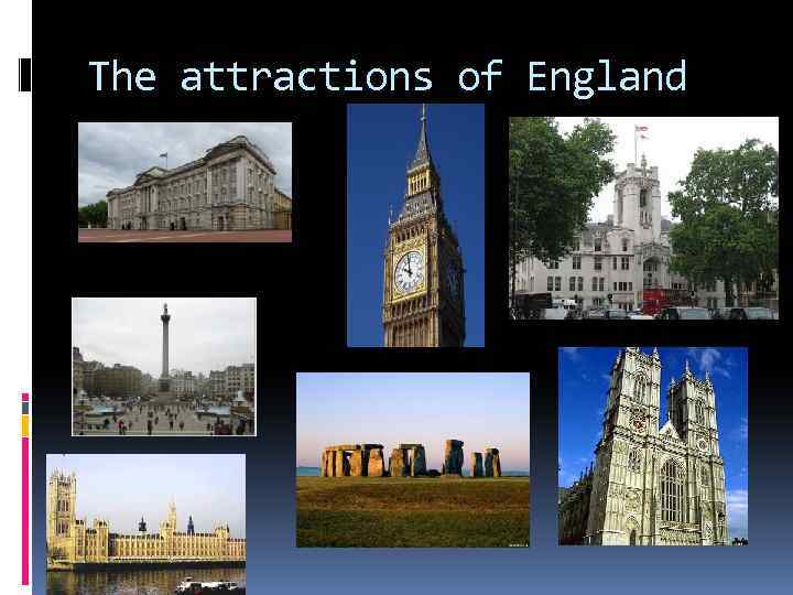 The attractions of England 