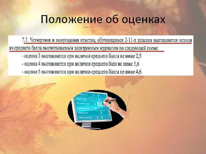 Положение об оценках 