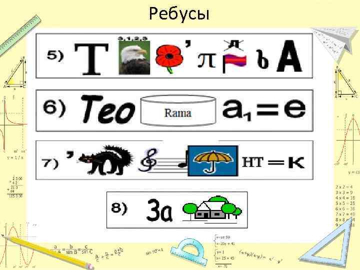 Ребусы Теорема Пифагора Теорема Отрезок Задача 
