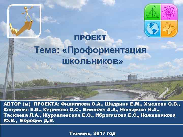 ПРОЕКТ Тема: «Профориентация школьников» АВТОР (ы) ПРОЕКТА: Филиппова О. А. , Шадрина Е. М.