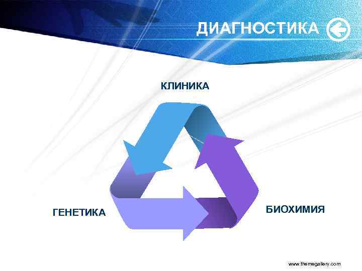 ДИАГНОСТИКА КЛИНИКА ГЕНЕТИКА БИОХИМИЯ www. themegallery. com 