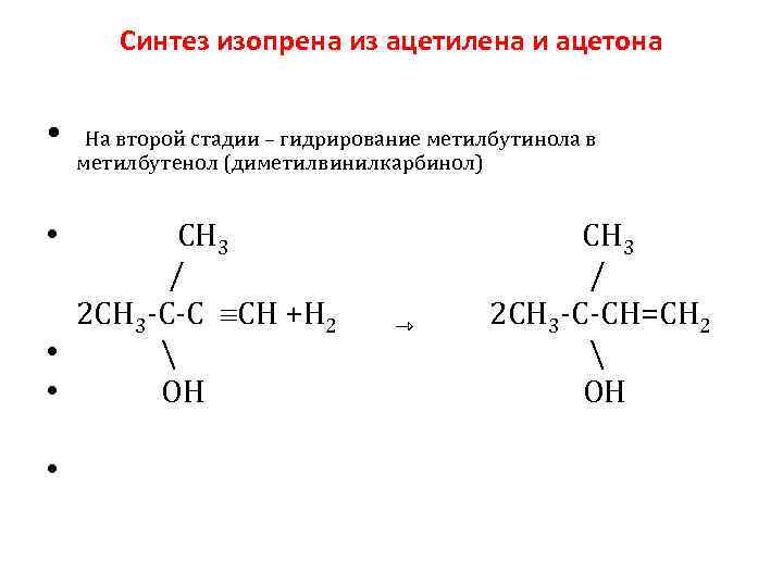 Схема получения изопрена