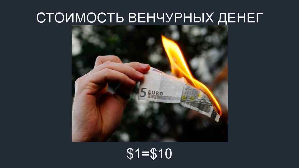 СТОИМОСТЬ ВЕНЧУРНЫХ ДЕНЕГ $1=$10 