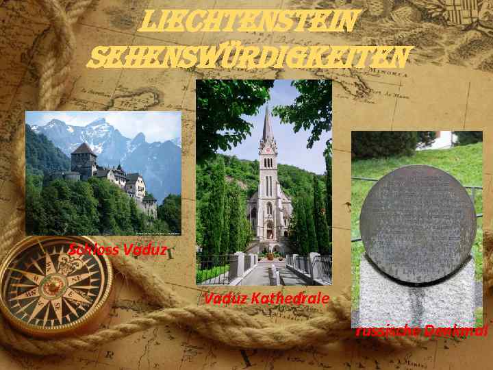 liechtenstein sehenswürdigkeiten Schloss Vaduz Kathedrale russische Denkmal 