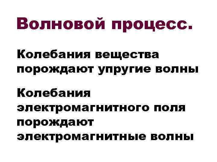 Волновой процесс