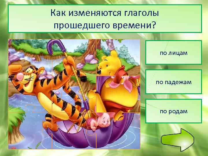 Как изменяются глаголы прошедшего времени? по лицам по падежам по родам 