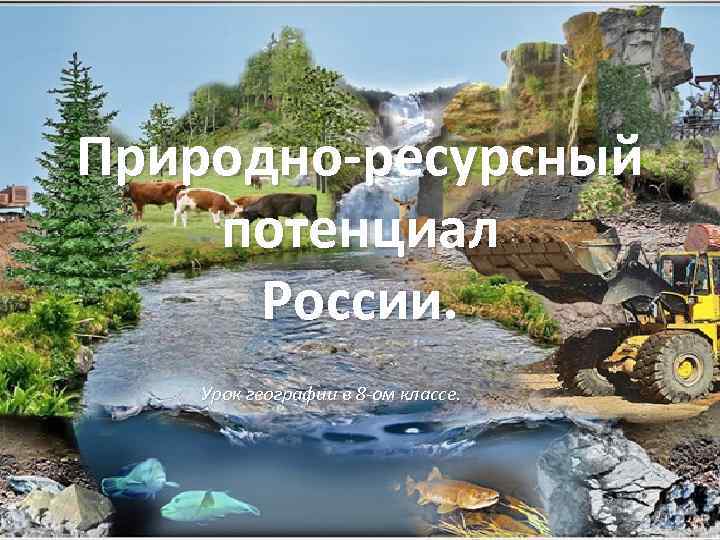 Природно-ресурсный потенциал России. Урок географии в 8 -ом классе. 