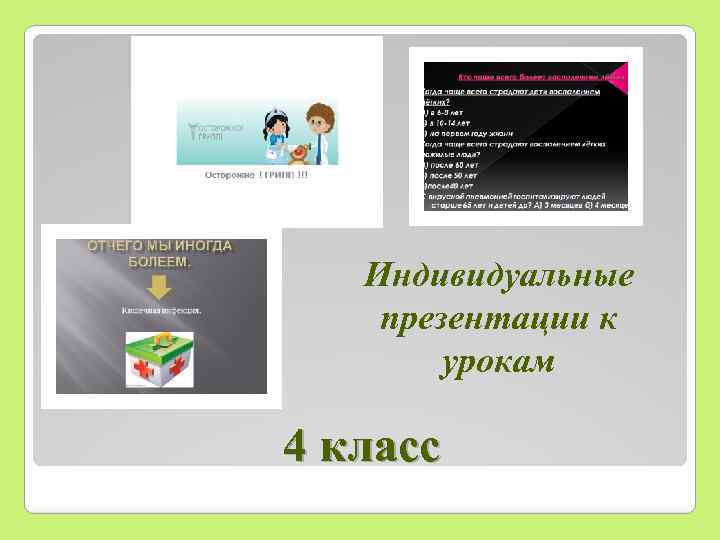 Индивидуальные презентации к урокам 4 класс 