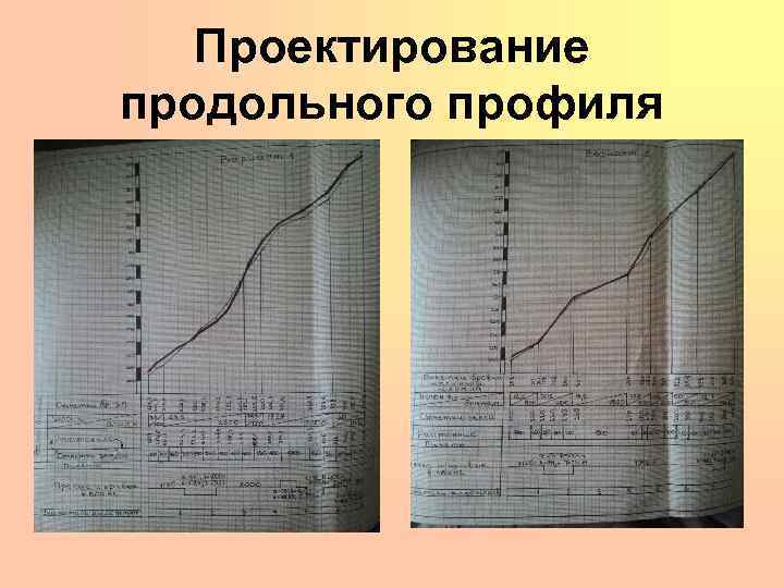 Проектирование продольного профиля 