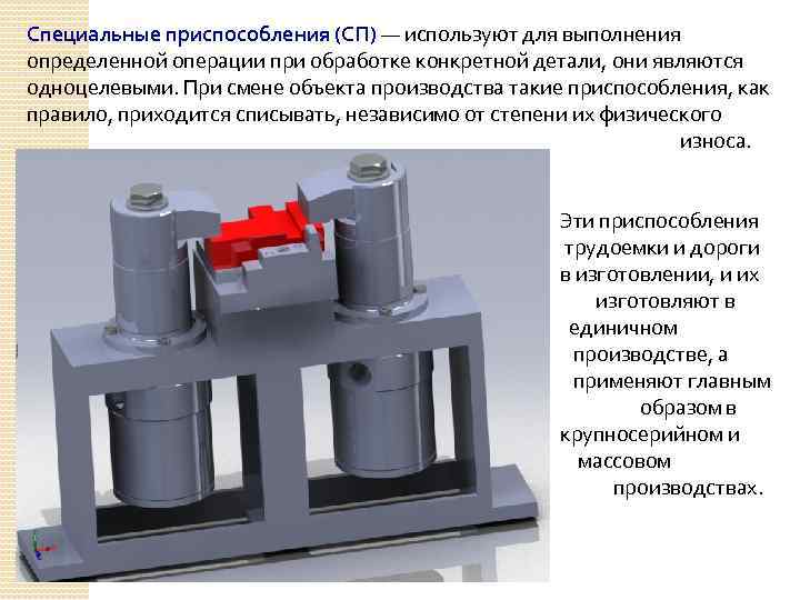 Устройство приспособлений. Специальные приспособления (СП). Переналаживаемые станочные приспособления. Специализированные устройства. Конструкция универсальных и специальных приспособлений.