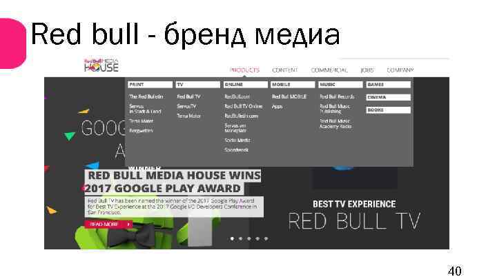 Red bull - бренд медиа 40 