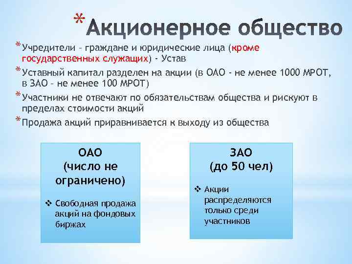 * * Учредители – граждане и юридические лица (кроме государственных служащих) - Устав *