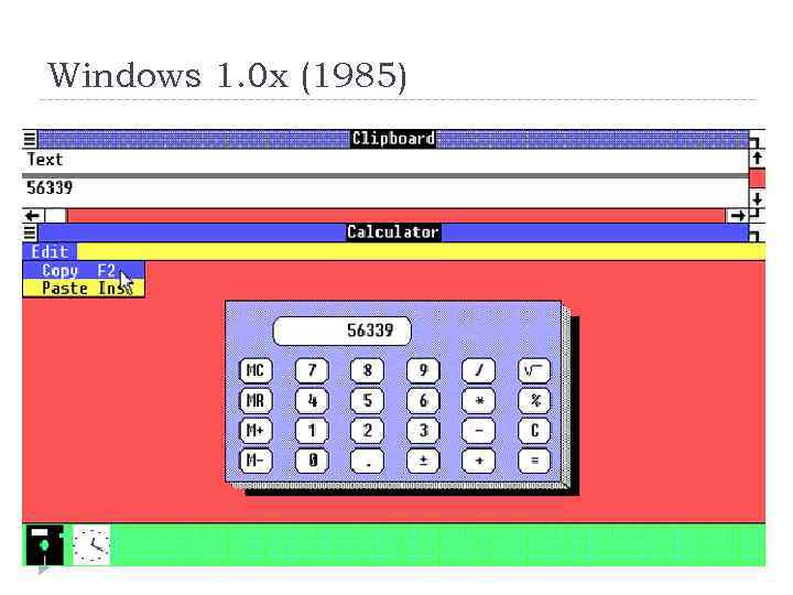 Windows 1. 0 x (1985) 