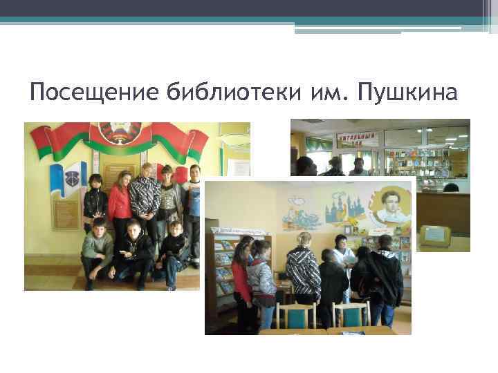Посещение библиотеки им. Пушкина 