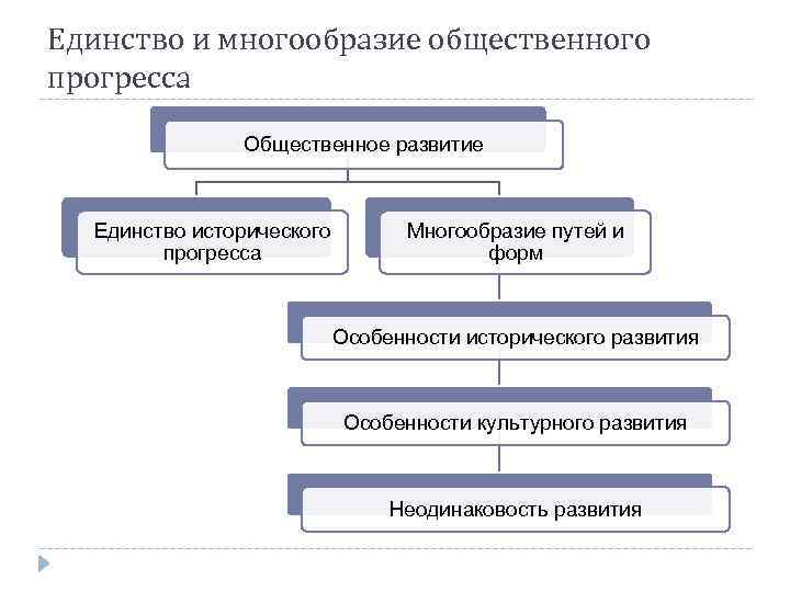 Единство и многообразие общественного прогресса Общественное развитие Единство исторического прогресса Многообразие путей и форм