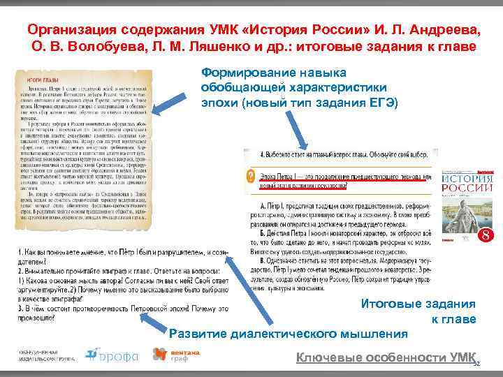 Организация содержания УМК «История России» И. Л. Андреева, О. В. Волобуева, Л. М. Ляшенко