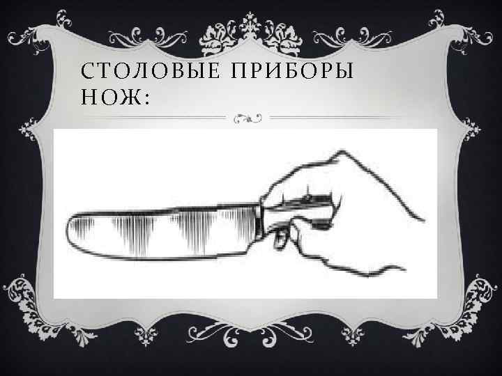 СТОЛОВЫЕ ПРИБОРЫ НОЖ: 