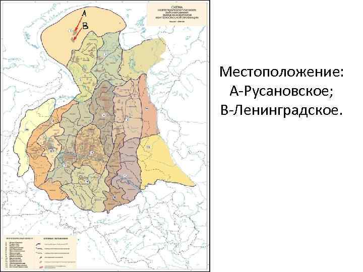 Местоположение: А-Русановское; В-Ленинградское. 
