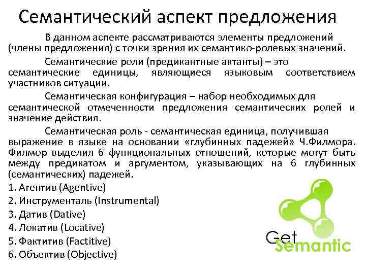 Элементы предложения