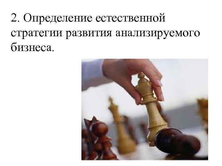 2. Определение естественной стратегии развития анализируемого бизнеса. 