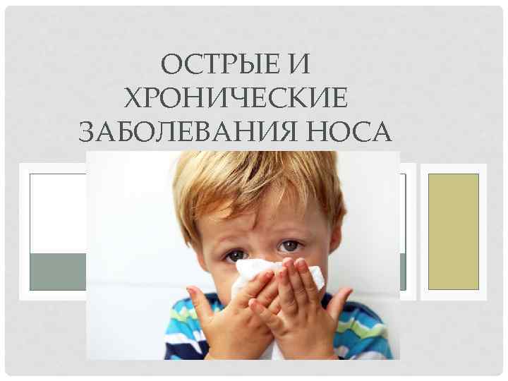 ОСТРЫЕ И ХРОНИЧЕСКИЕ ЗАБОЛЕВАНИЯ НОСА 