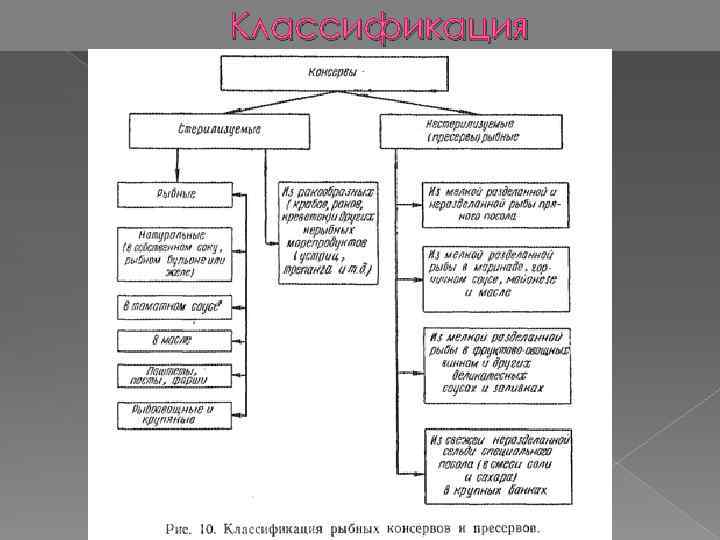 Классификация рыбных товаров схема