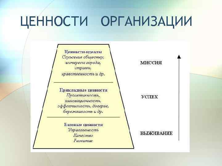 Система ценностей и представлений