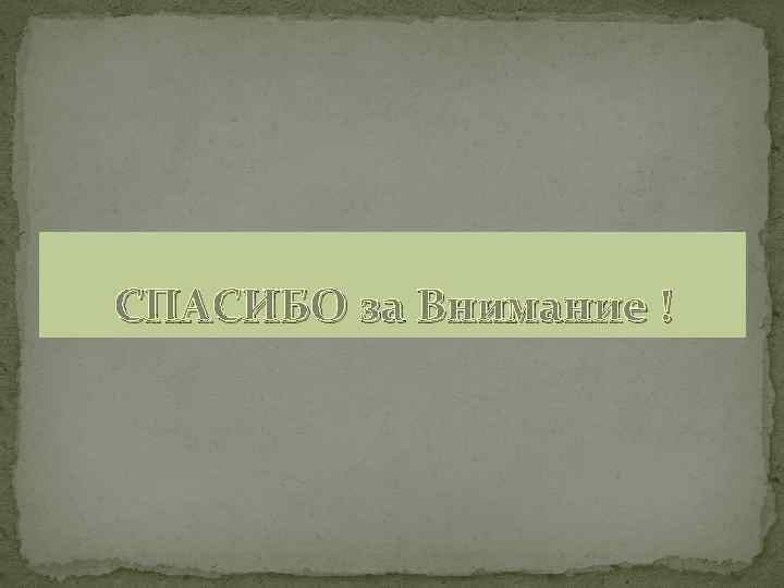 СПАСИБО за Внимание ! 