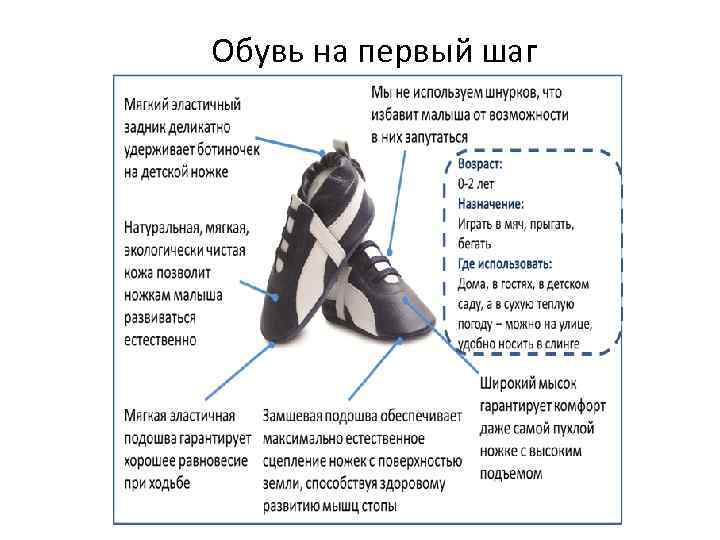 Обувь на первый шаг 