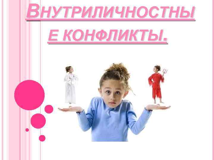 ВНУТРИЛИЧНОСТНЫ Е КОНФЛИКТЫ. 