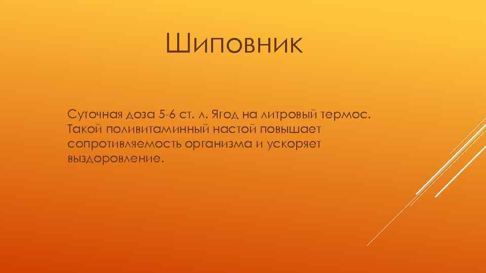 Шиповник Суточная доза 5 -6 ст. л. Ягод на литровый термос. Такой поливитаминный настой