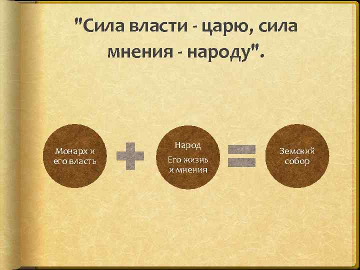 Власть есть сила. Сила власти царю сила мнения народу. Власть царю мнение народу. Сила власти – …, сила мнения – ….. Формула «царю власть — народу мнение» объединяла:.