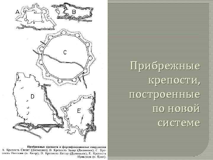 Прибрежные крепости, построенные по новой системе 