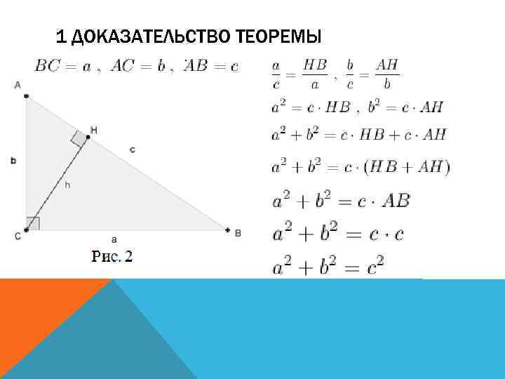 1 ДОКАЗАТЕЛЬСТВО ТЕОРЕМЫ . 