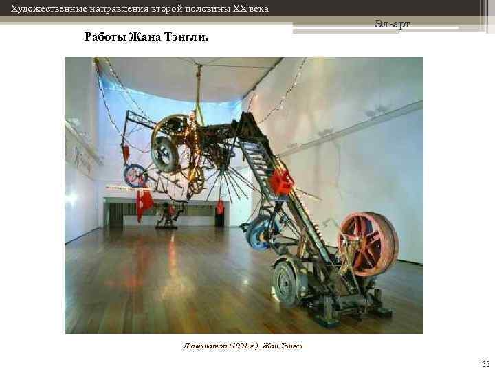 Художественные направления второй половины XX века Работы Жана Тэнгли. Эл-арт Люминатор (1991 г. ).