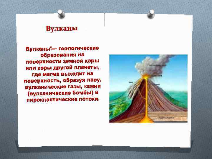 Вулканы — геологические образования на поверхности земной коры или коры другой планеты, где магма