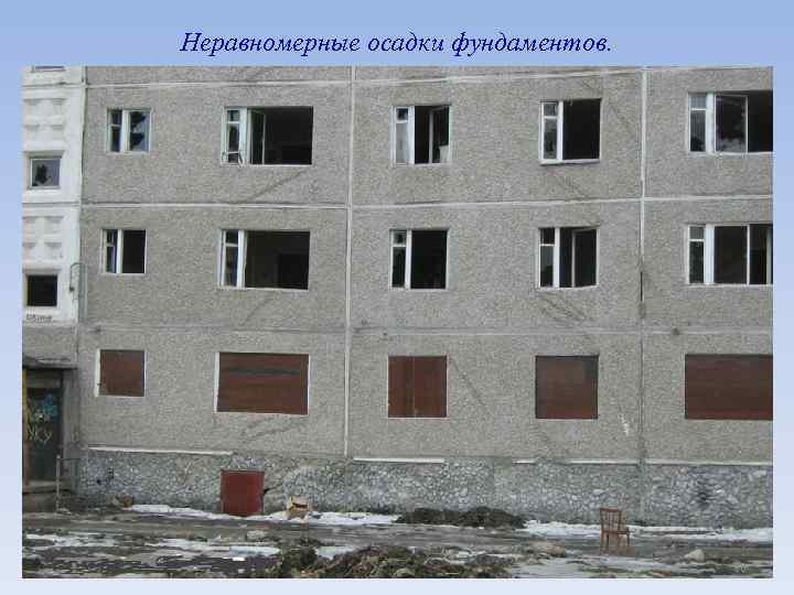 Неравномерные осадки фундаментов. 80 